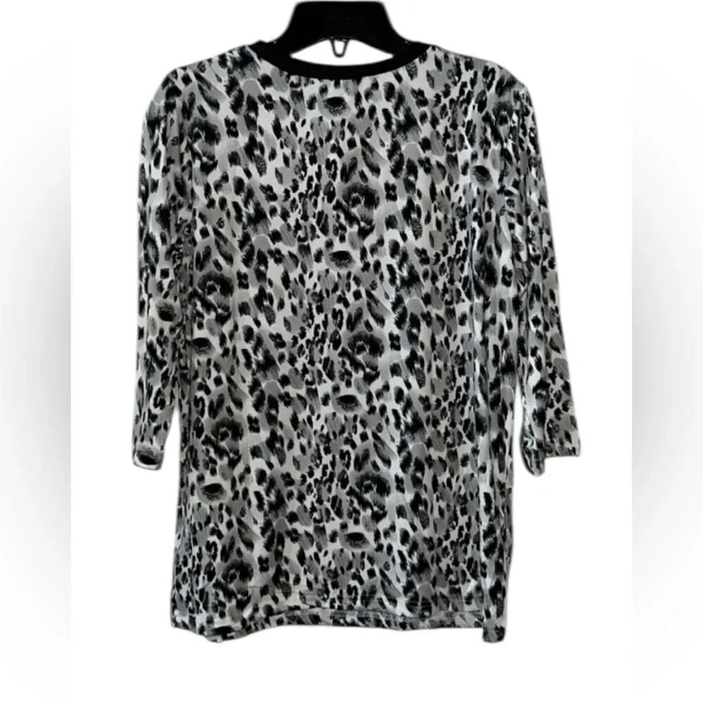Doublju Animal Print Black & White Top(Size Medium)